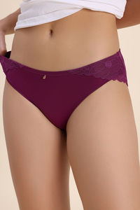 Zivame La Flamme Low Rise Full Coverage Bikini Panty - Dark Purple — thumbnail 4